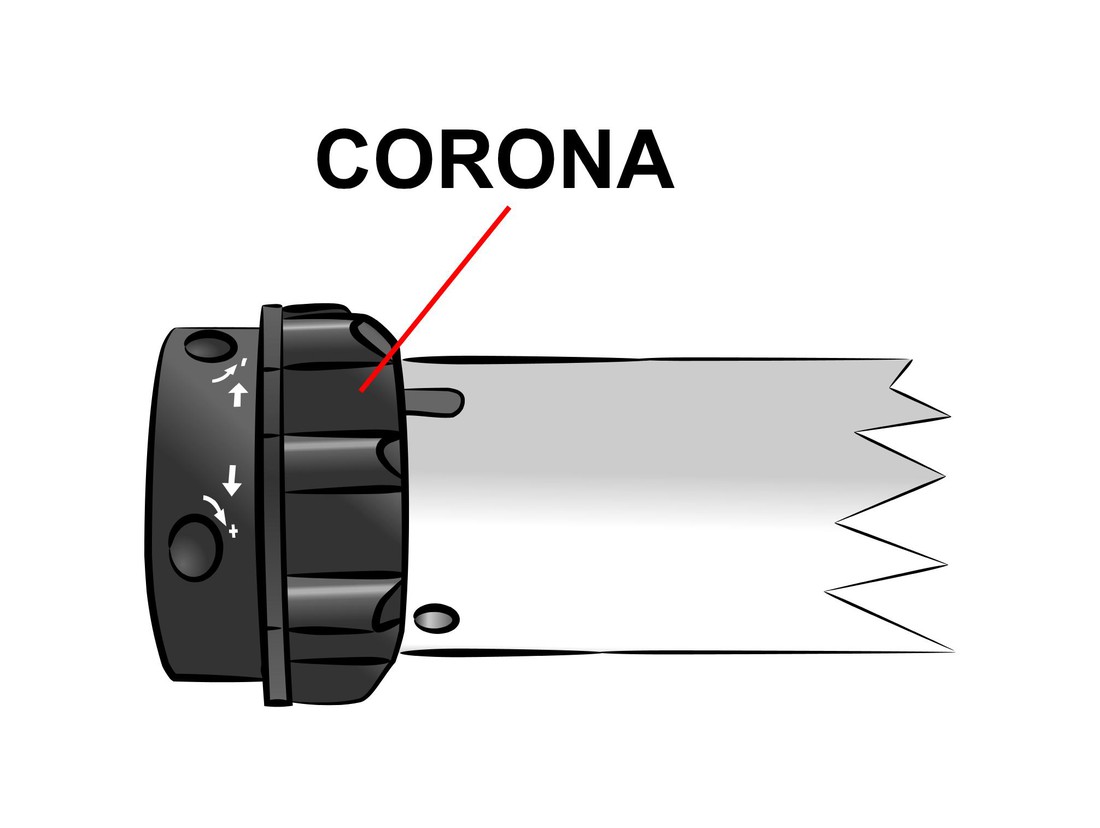 corona motore tapparelle correttamente inserita